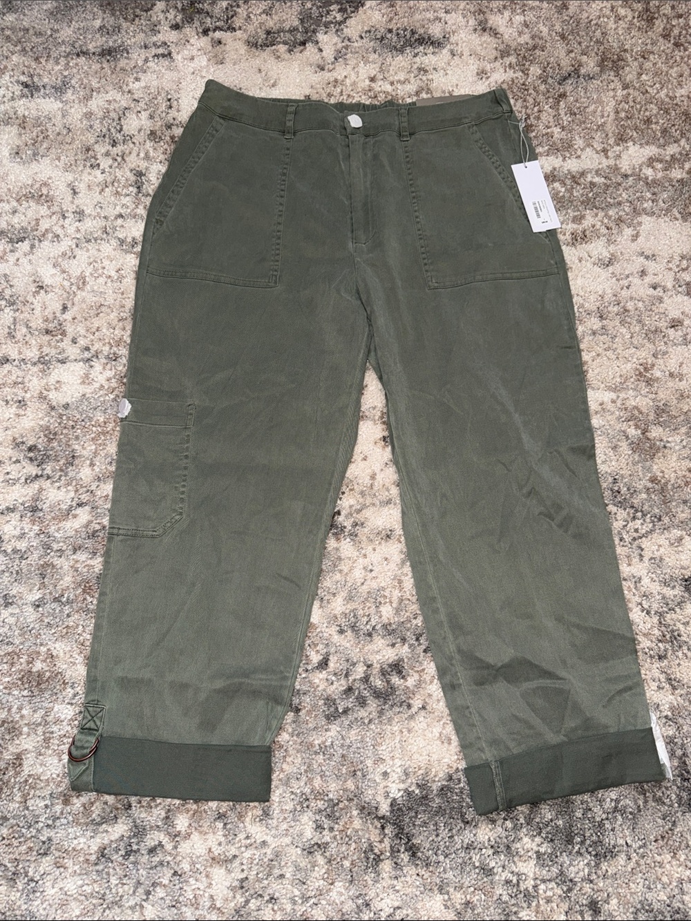 Soft Surroundings Olive Green Cargo Pants